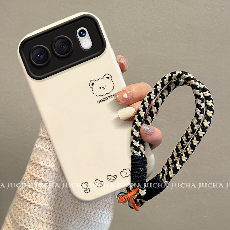 Applicable To Honor 500Pro Mobile Phone Case Ins Wind Cold Honor500 Simple Design Sense Simple Line Bear