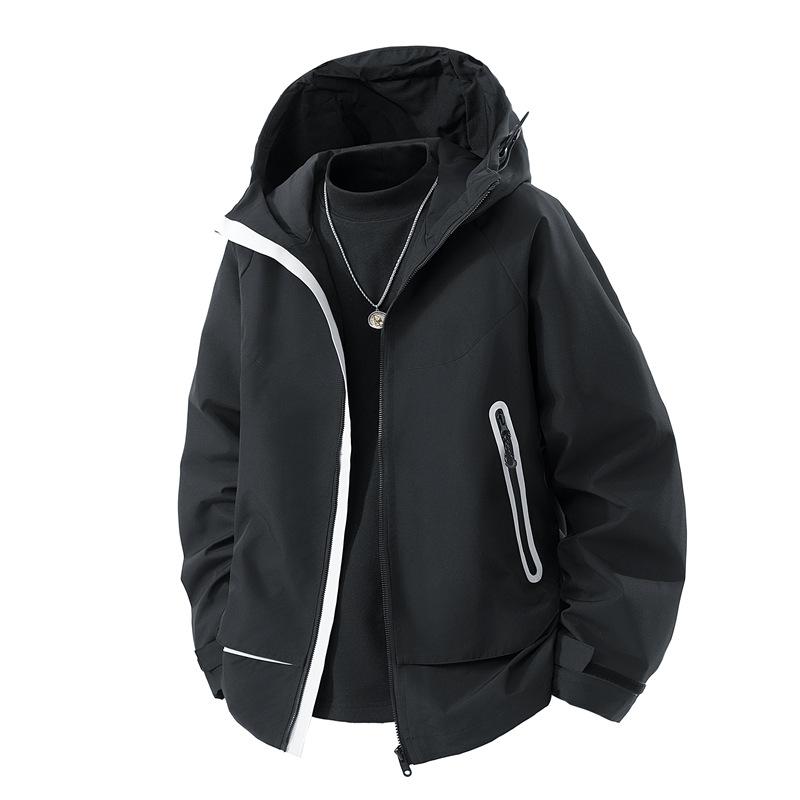 Shocksuit Men Hooded Autumn New Couple Shocksuit Men Waterproof Outdoor Sports Casual Jacket Men Handsome Young Man