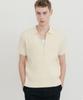 SSIN AND LEE Lounge Half Knit Polo Shirt Cream