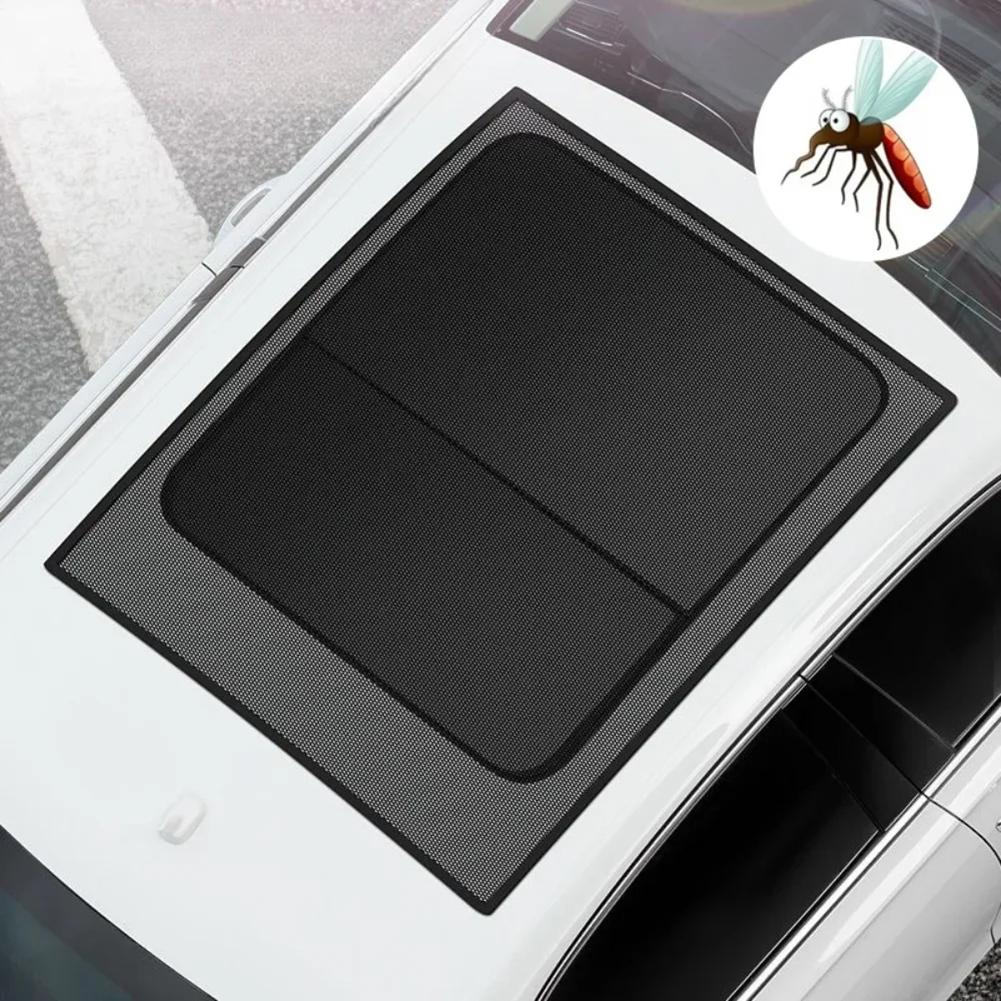 Magnetic Car Sunroof Sunshade Net with Breathable Mesh for Heat Insulation Insect Protection and Improved Air Circulation