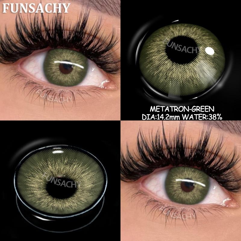 FUNSACHY 1 Pair Coloron Contacts Lens Yearly Use Natural Black Korean Brown Eyes Contact Pupils Cosmetics Fashion Softlen Yearly