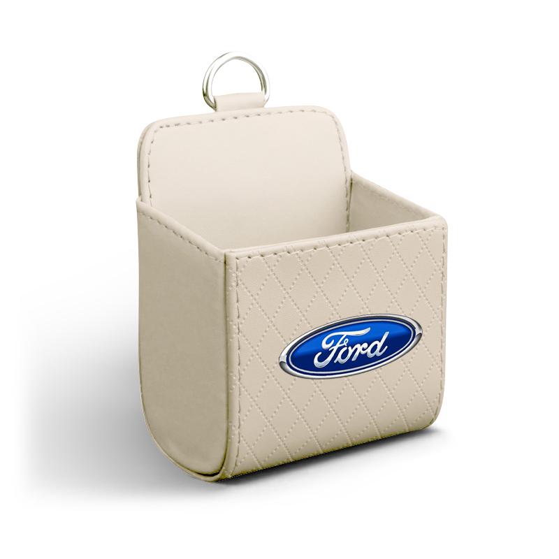 Araba Deri Saklama Çantası Hava Menfezi Torpido Gözü Düzenleyici Asılı Organizer Ford Mustang Mondeo Focus Fiesta Escape Kuga Ecosport Ranger için
