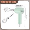Hand Mixer Rechargable Kitchen Gadgets Cordless for Beating Whisking Light Green