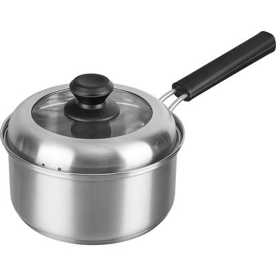 Wahei Freiz One Handed Pot 18cm Stainless Steel Gas/IH Compatible Thick Bottom with Lid Lowther RB-2315