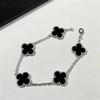 Exquisite Four-leaf Clover Clover Bracelet - Premium Black Onyx Couple Bracelet