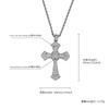 Hip Hop T Square Zircon Cross Pendant Hipster Men's and Women's Fashion Personality Necklace Accessories