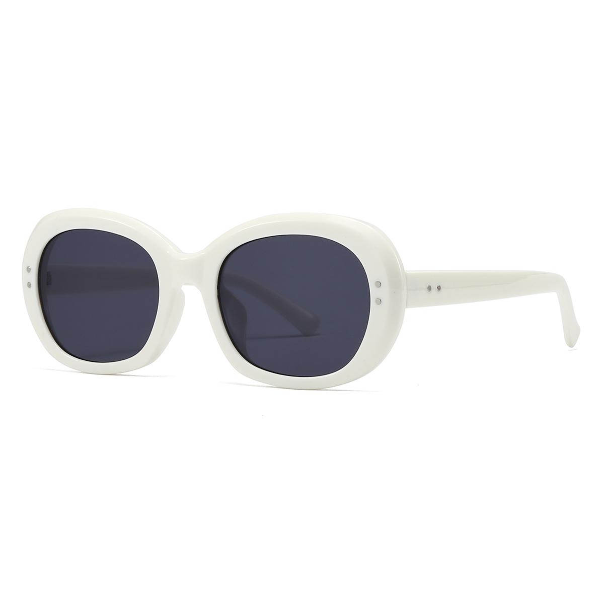 

Cross-Border Trade New Modern Retro Oval Sun Glasses Ins Style Street Photography Big-Name Studded Sun Glasses 27101
