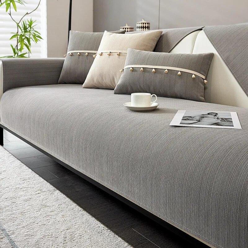 Chenille High Precision Sofa Cover Universal Non-Slip Couch Cover Sofa Protective Mats for Living Room Decoration Sofa Cushion