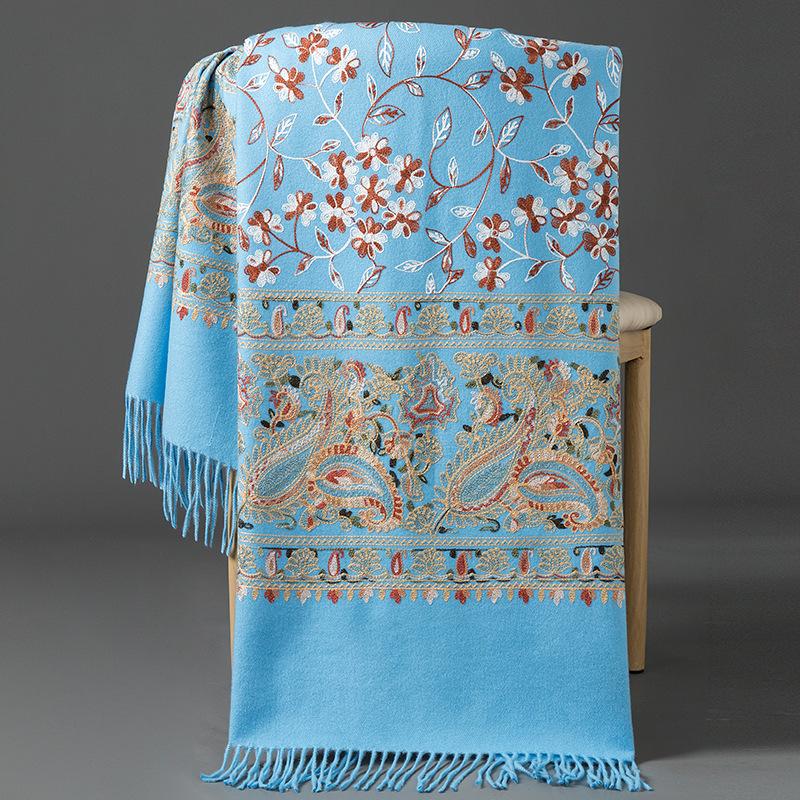 70 * 200cm Autumn And Winter New Women'S Solid Color Versatile Simple Tassel Imitation Cashmere Double-Sided Scarf Warm Scarf Atmosphere Shawl