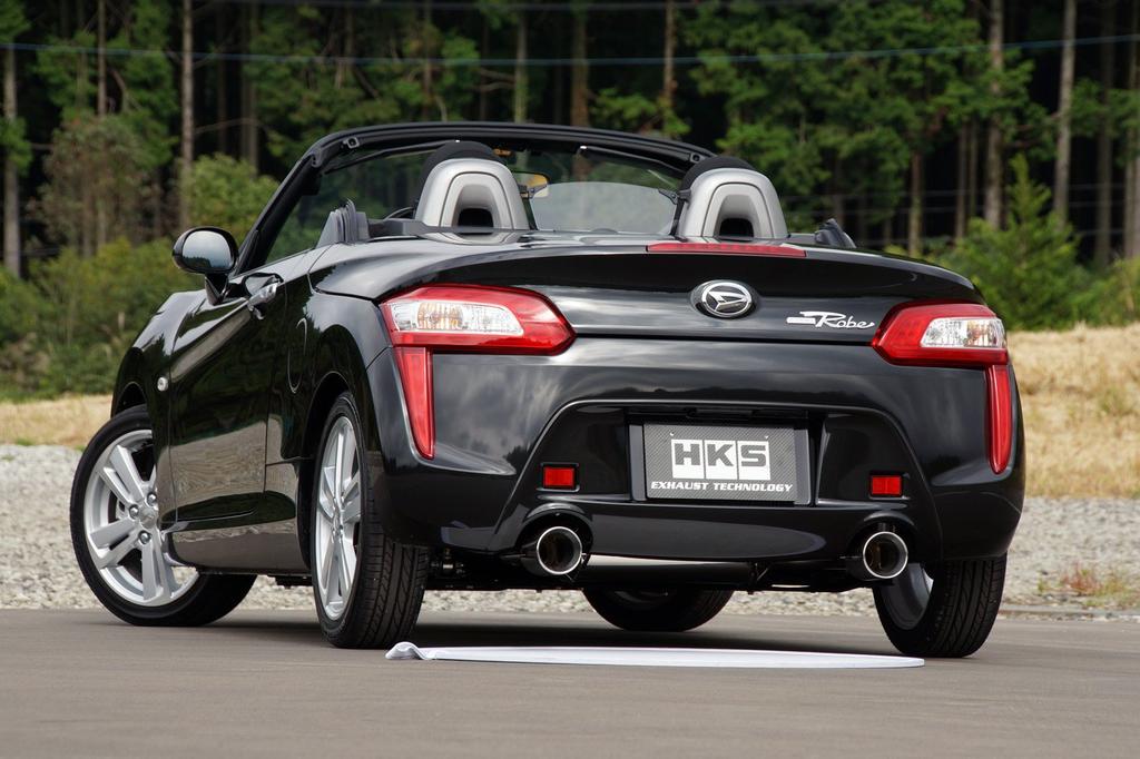 HKS Automotive Sports Muffler Liga Max Premium Daihatsu Copen LA400K Vehicle Inspection Compatible Intake and Exhaust System Parts 31021-AD003