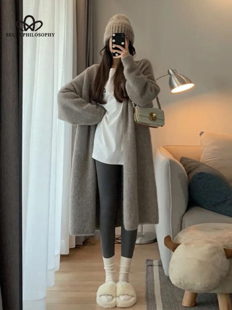 Women Fashion Long Cardigans for Autumn Casual Long Knitted Cardigan Women Sweater Coat New Cardigans Woman Clothes
