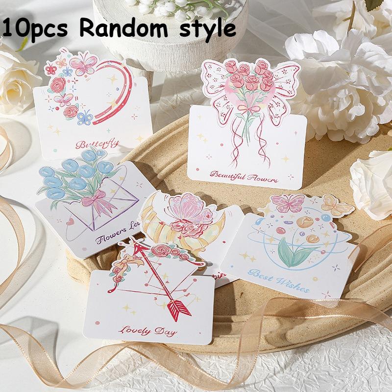 

20pcs/10pcs Bouquet Greeting Card No Envelopes, For All Occasions Such As Thank You Notes for Family Friends Teachers Colleagues