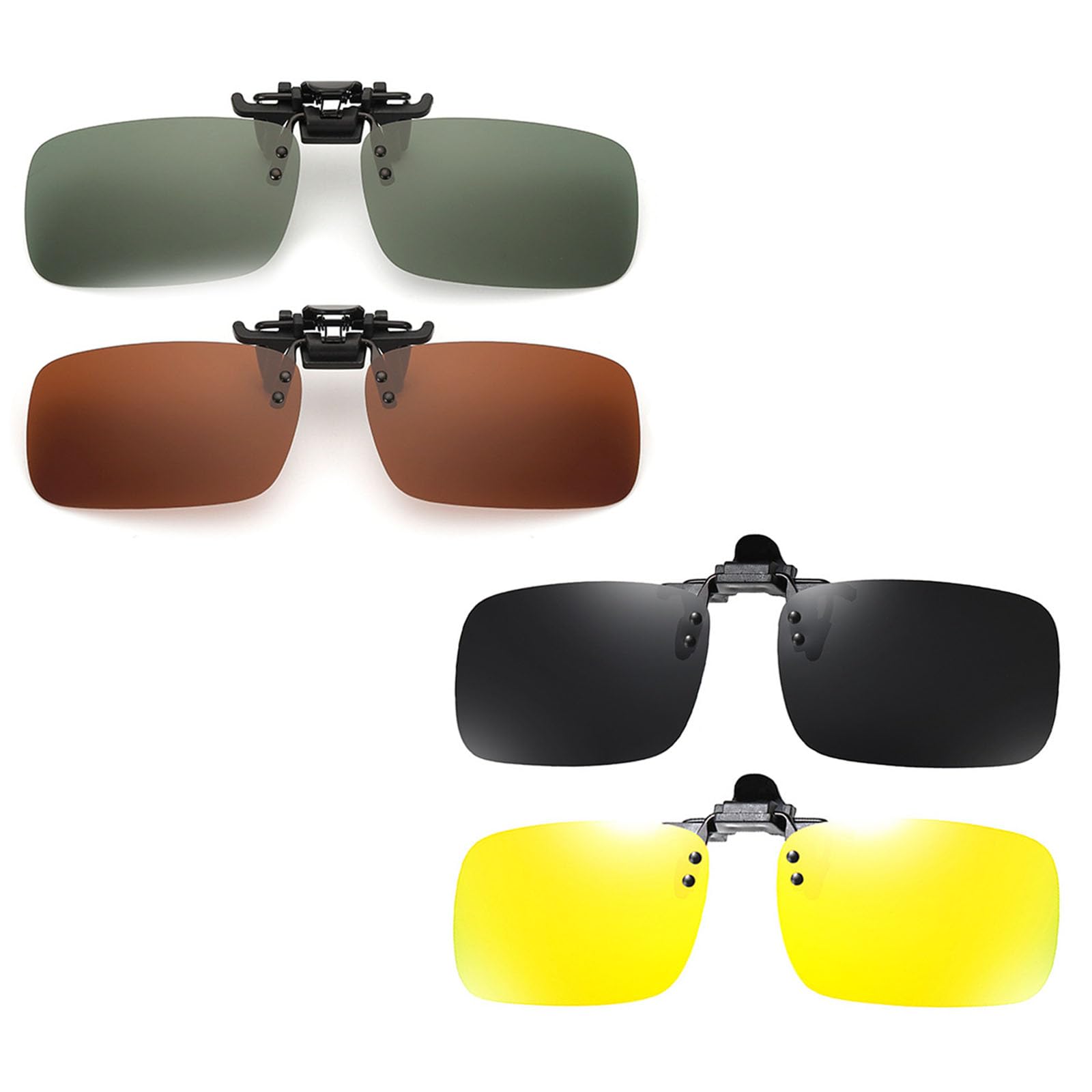 

BRIIKPP Polarized Sunglasses, Clip-on, UV400 Protection, Ultra Lightweight, Flip-Up Bib, for Cycling, Fishing, Outdoor Activities, Driving, Night and