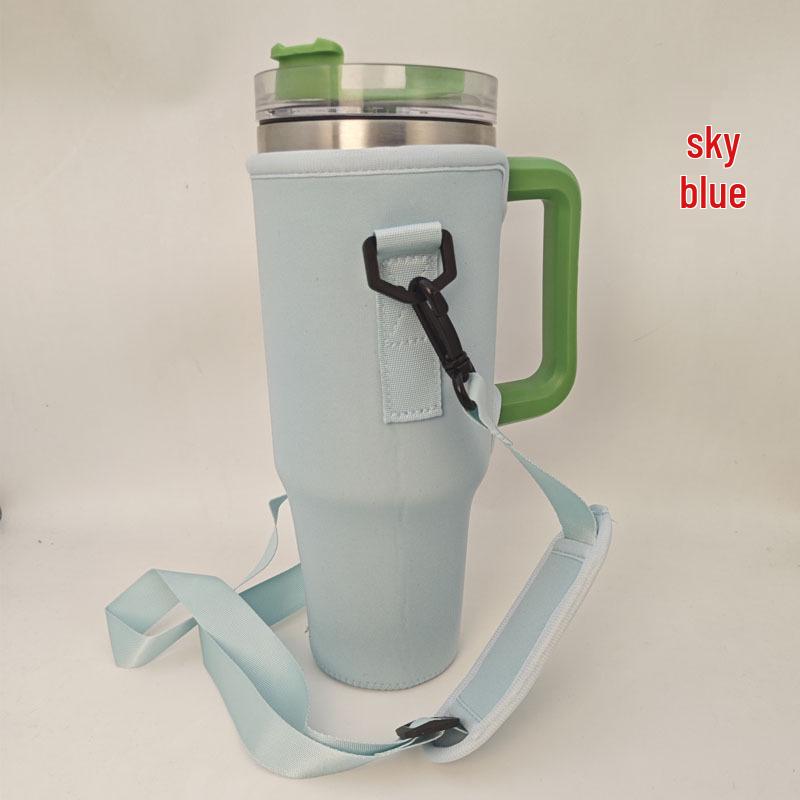 Neue 40oz Ice Buster Becherhülle mit verstellbarem Schultergurt, Tauchmaterial, Keine Seitentasche - Tragbarer Auto-Becherhalter