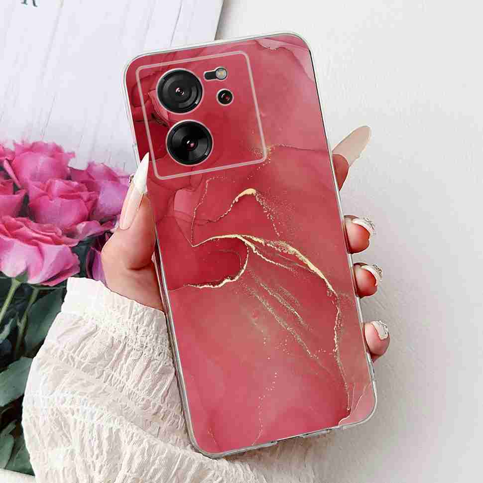 For Xiaomi Mi 13T 5G 6.67" Case Cartoon Bear Soft Silicone TPU Cover For Xiaomi Mi13T 5G 2306EPN60G 6.67" Colorful Flowers Shell
