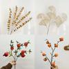 Artificial Floral Arrangement: Red Persimmon & Winterberry for Living Room or New Year Décor