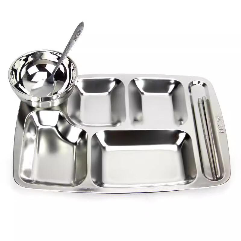 304 Edelstahl Unterteilter Mittagsteller