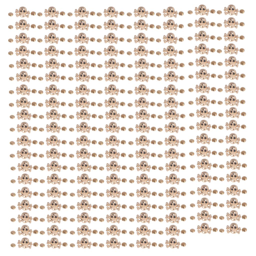 150 Sets Skull Rivets Rustproof Exquisite Fines Lther Craft Decorations for Making Shoes Clothing Bags