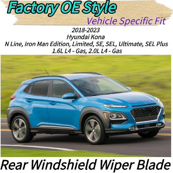 

Rear Wiper Blade for Hyundai Kona 2018-2023 Fit for N Line Limited SE Ultimate SEL Plus Models | OEM Replacement All-Weather All Season Rear Back