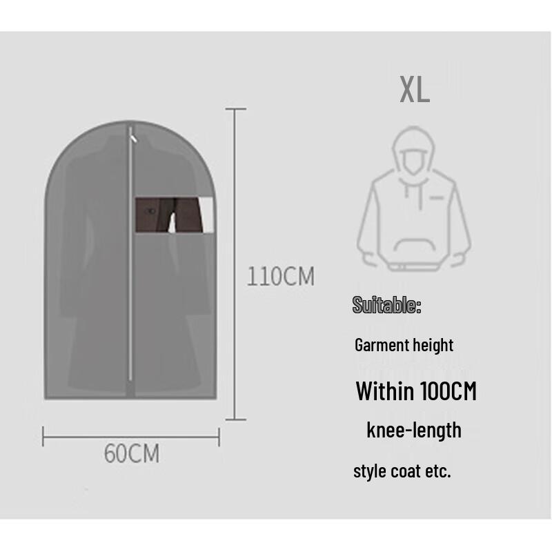 JINGRUIXIANG PEVA Translucent Garment Dust Cover Bag