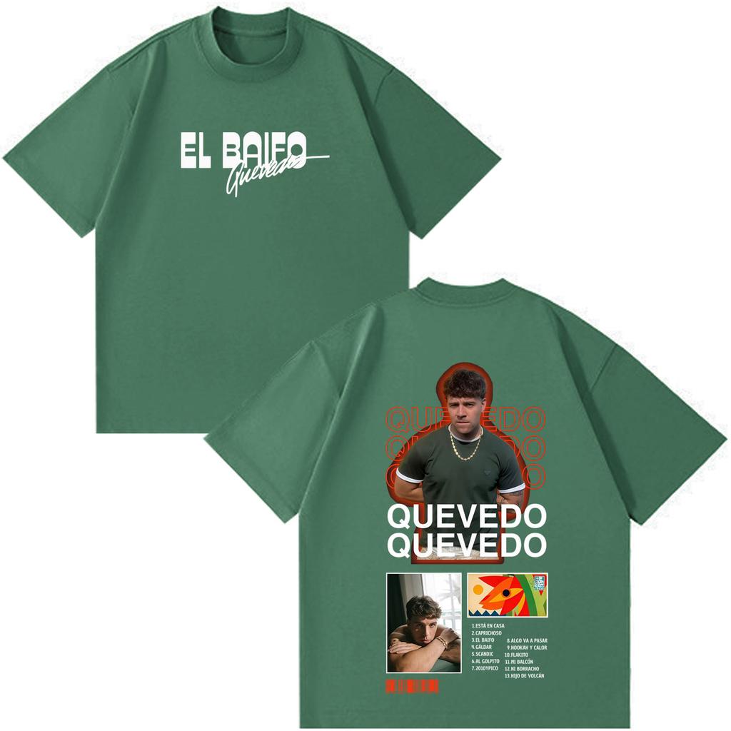 Quevedo El Baifo Album 2026 Tour Print Tshirt Unisex Unisex Fashion Cotton Tshirt Casual Hiphop Shortsleeved Vintage Tshirts