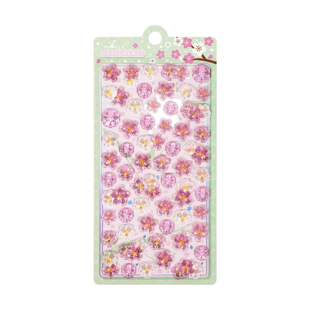Лепесток Сакуры Цветок Вишни Капля Сакуры 3D Рельефные Наклейки Скрапбукинг DIY Журналинг Канцелярские Товары Декор Дневника Школа Милые Наклейки