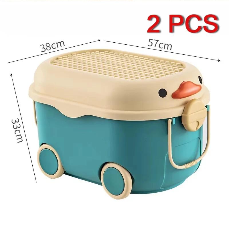 Large Capacity Plastic Children's Toy Storage Box - Household Sorting Container for Snacks Sundries & Baby Clothes Organizer