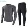 Mens Long Sleeve UV Protection Rash Guard Set Full Body Sunproof Quick Dry Snorkeling Diving Surfing Wetsuit