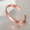 Bracciali in Rame Puro per Donne Uomini Unisex Larghezza 8mm Bracciali a Polsino Regolabili Gioielli Femminili Regolabili Rame Solido Morbido