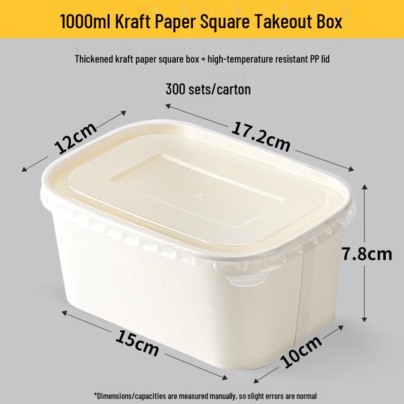 Disposable Kraft Paper Salad Container with Lid