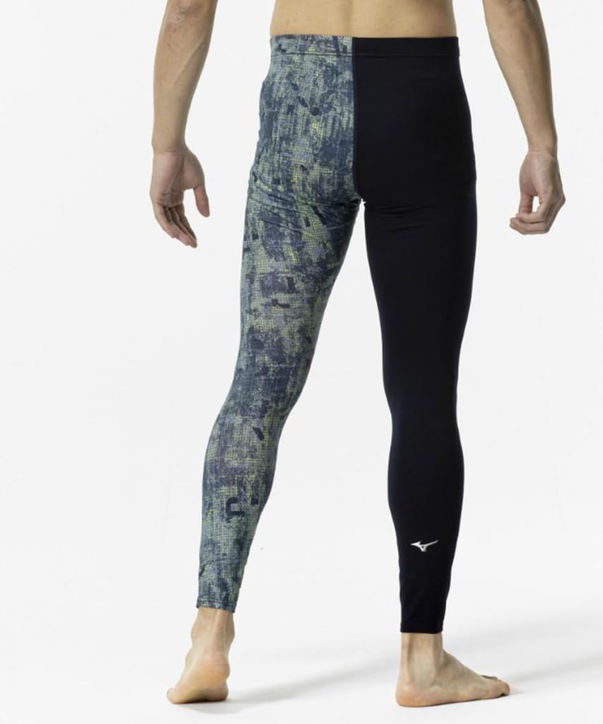 Mizuno Graphic Long XO Navy Baseball/Softball Fleece-Lined Tights, 12JBCX74, Size,