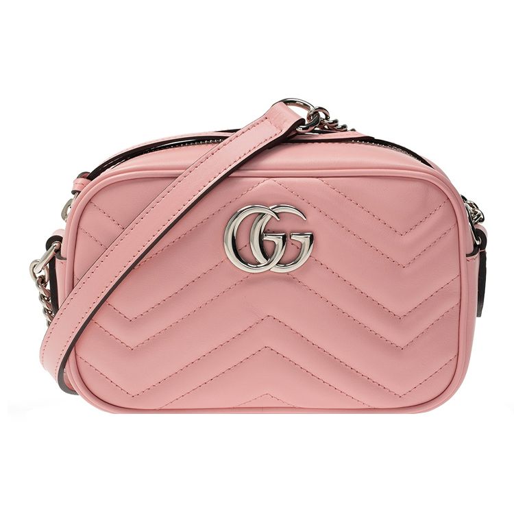 Gucci GG Marmont Matelassé Mini Bag Wild Rose Women Shoulder_bags Pink 634936-DTD1P-5815