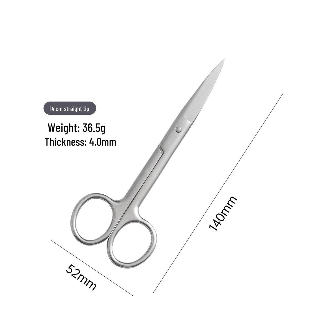 Multi-functional Stainless Steel Beauty Scissors: 10cm/14cm, Straight/Curved Tips, Suitable for Laboratory and Teaching