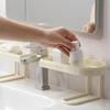 Versatile Bathroom Organizer Storage Rack with Drain Net for Kitchens