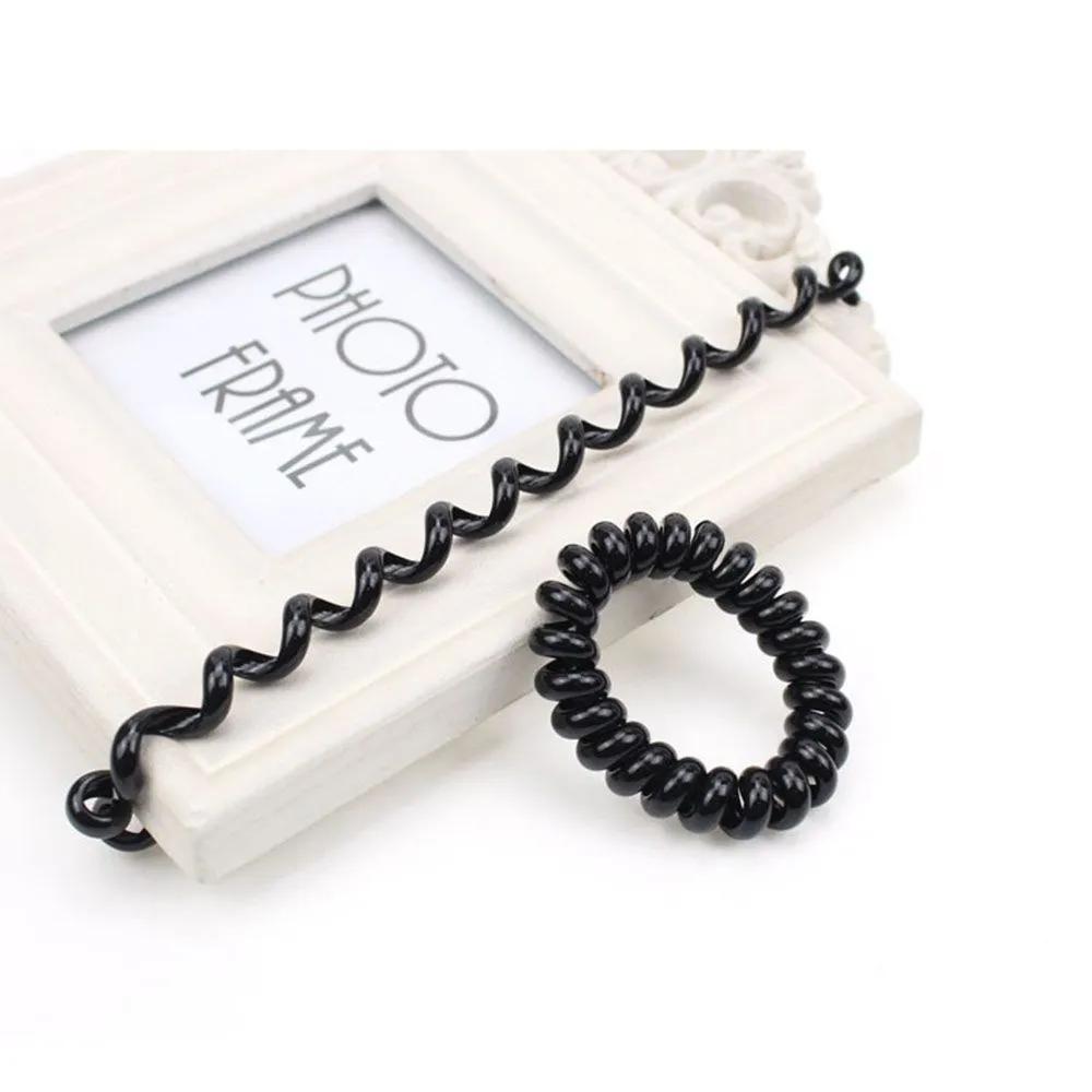 Hair tie telephone hair tie spring set hair accessory black