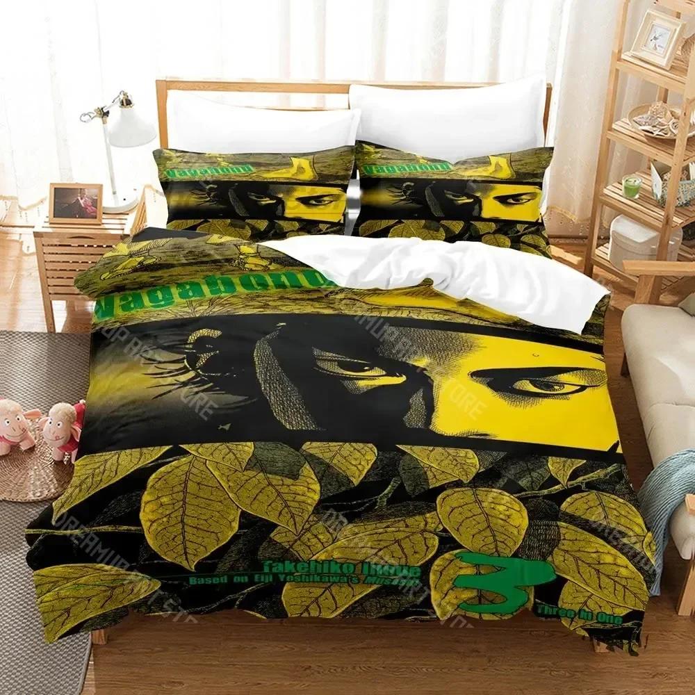 Vagabond Bedding Set Single Twin Full Queen King Size Bed Set Aldult Kid Bedroom Duvetcover Sets 3D  Anime bed sheet set