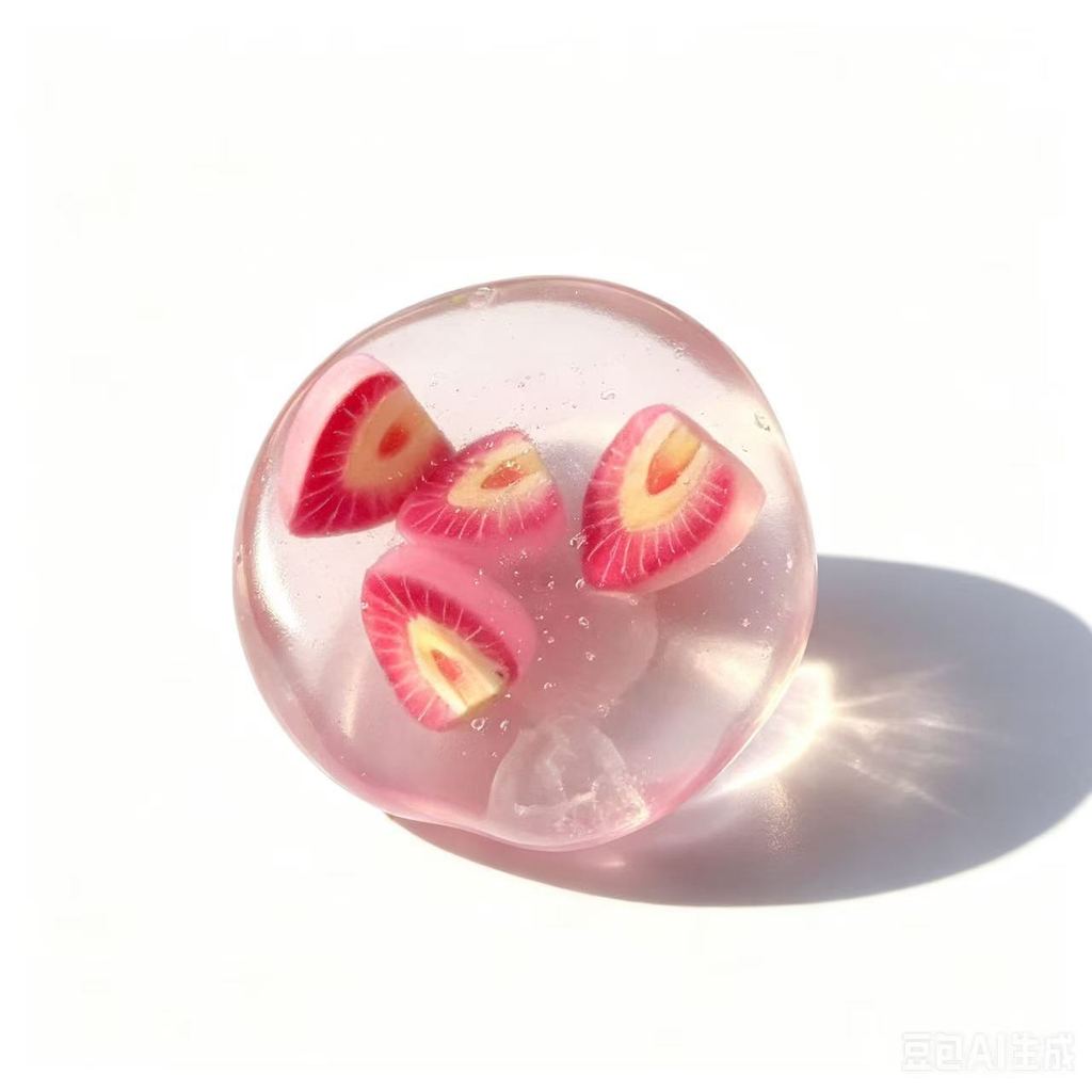 Translucent Fruit Coconut Ball Squishy, Moldable Non-Rebound Stress Relief Toy, Fun Soft Squeeze Gift