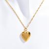 Love Flower Album Pendant Square Opening And Closing Necklace Niche Design Opening And Closing Love Pendant Collarbone Chain