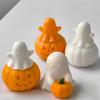3D Halloween Ghost Standing Pumpkin Cement Casting Molds Silicone Dessert Cement Chocolate Soap Wax Candles Clay Resin Crafts