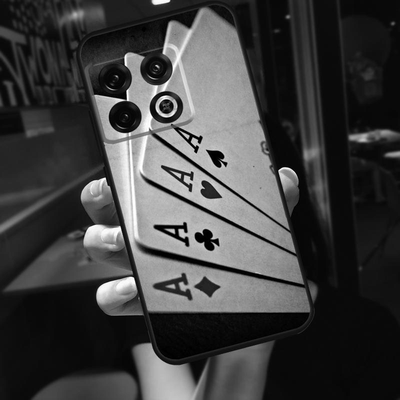 Ace of spades Poker Card Funda For OnePlus 10T 8T 9RT 12 13 13R 11 9 10 Pro OnePlus Nord 4 CE 2 3 Lite N20 N30 Case