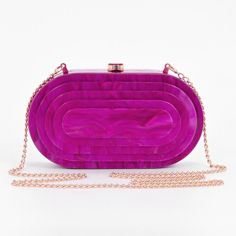 Clutch Bag Crossbody Evening Fashionable Acrylic New Arrival Shoulder Wedding Banquet Brand Bags Original Luxury Genuine White