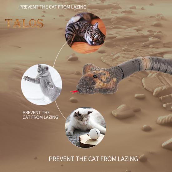 Ferngesteuerte Schlange, wiederaufladbar, realistisches RC-Schlangenspielzeug mit Fernbedienung, intelligentes Katzenspielzeug mit Infrarot-Controller, Schlangenspielzeug, Streichgeschenke für Kinder