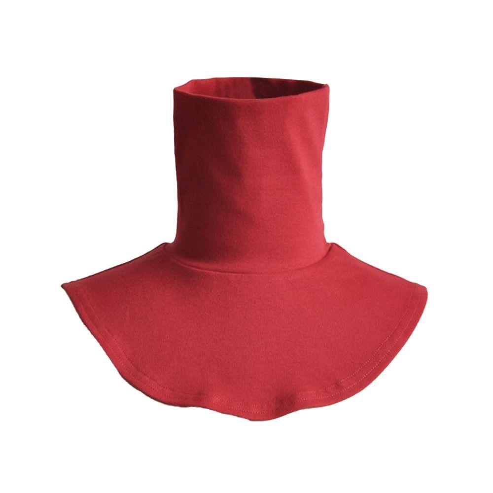 

Половина Топа Поддельные Высокие Воротники Хлопок Съемная Защита Шеи Новый Стиль Накладные Воротники Женские красный