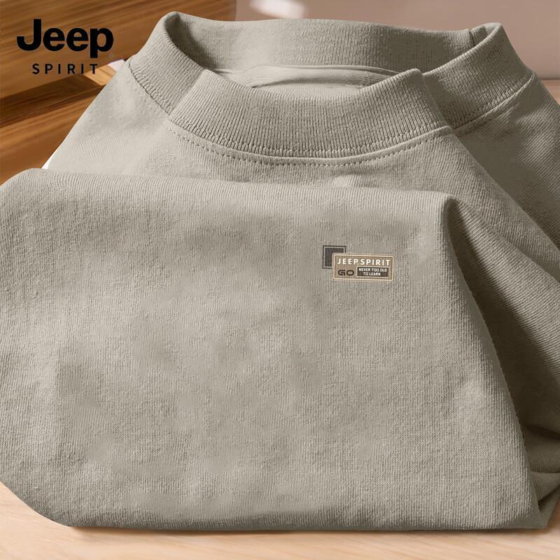JEEP SPIRIT Men s Pure Cotton Round Neck Long Sleeve T-Shirt 2XL