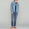 Lee SS23 Solid Color Logo Embroidered Single-Breasted Denim Jacket Unisex jackets Light-Blue LMT0040835PN00FA02623