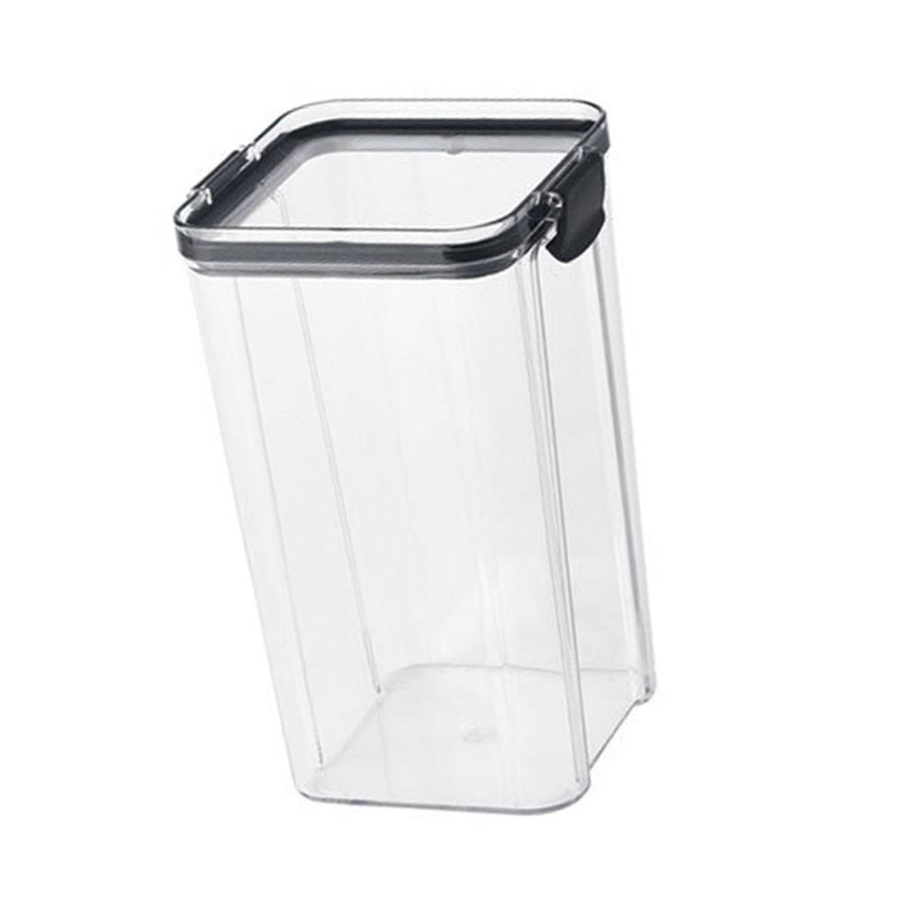 1300ml Airtight Food Container Square Clear Sealed Jar Dry Food Storage Container  Kitchen