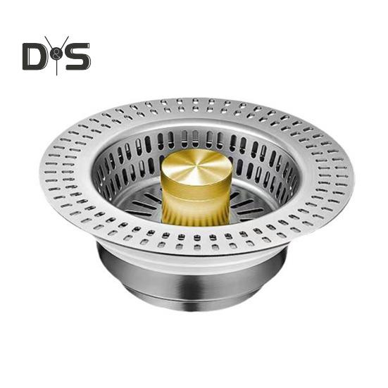 

Фильтр для слива кухонной раковины 3 в 1, устойчивый к коррозии, простой монтаж, универсальный фильтр для слива раковины в ванной, фильтр для сбора пищи золотистый