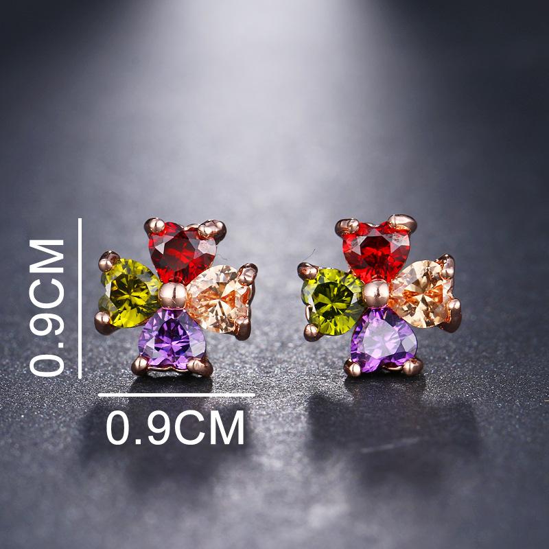 Colorful Cubic Zirconia Long Drop Earrings, Luxury Geometric Crystal Earrings, Elegant Evening Party Jewelry Gift