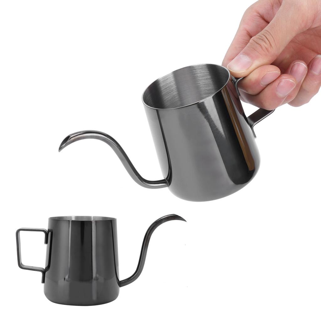 240ml 304 Stainless Steel Slender Pot   Manual Coffee Kettle for Home Restaurant