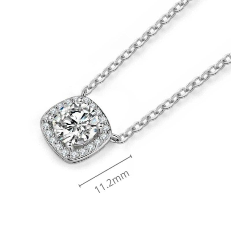 1 Carat GRA Certified Moissanite Necklace For Women D Color VVS1 Pendant 925 Sterling Silver Wedding Party Gifts Premium Jewelry